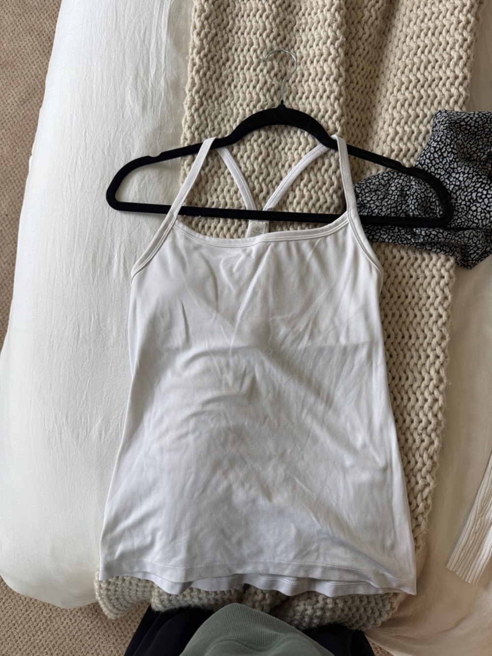 aerie White Double-Strap Tank Top